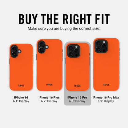 Ridge Phone Case - Basecamp Orange - iPhone 16 Pro